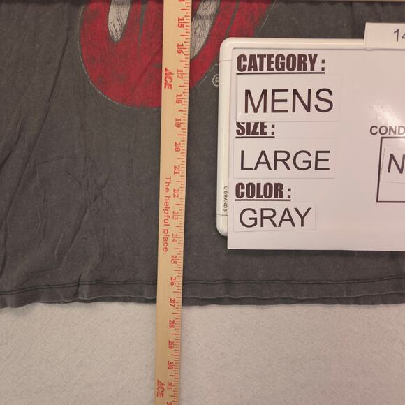 The Rolling Stones Band Crew Neck Short Sleeve T Shirt Mens Size Large L Gray - Picture 6 of 9